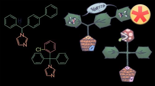 Azol-Antimykotika Strukturformel
