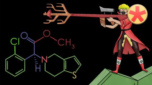 Clopidogrel, Prasugrel, Ticagrelor Strukturformeln